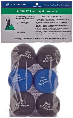 GurfBall Indoor Golf Ball: Package of 6 and Practice Tips