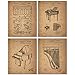 Piano Patent Art Prints - Set Of 4 Photos - Vintage Steinway Decor