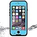 iPhone 6 Waterproof Case,Eonfine Underwater Extreme Durable Protective Case IP68 Certified Waterproof Finger Recognition Touch ID Heavy Duty Shockproof Case Skin for iPhone 6 Light Blue