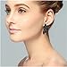 Ginasy Cluster Crystal Teardrop Flower Design Stud Earrings Fine Jewelry for Women Valentines Day Gifts for Her