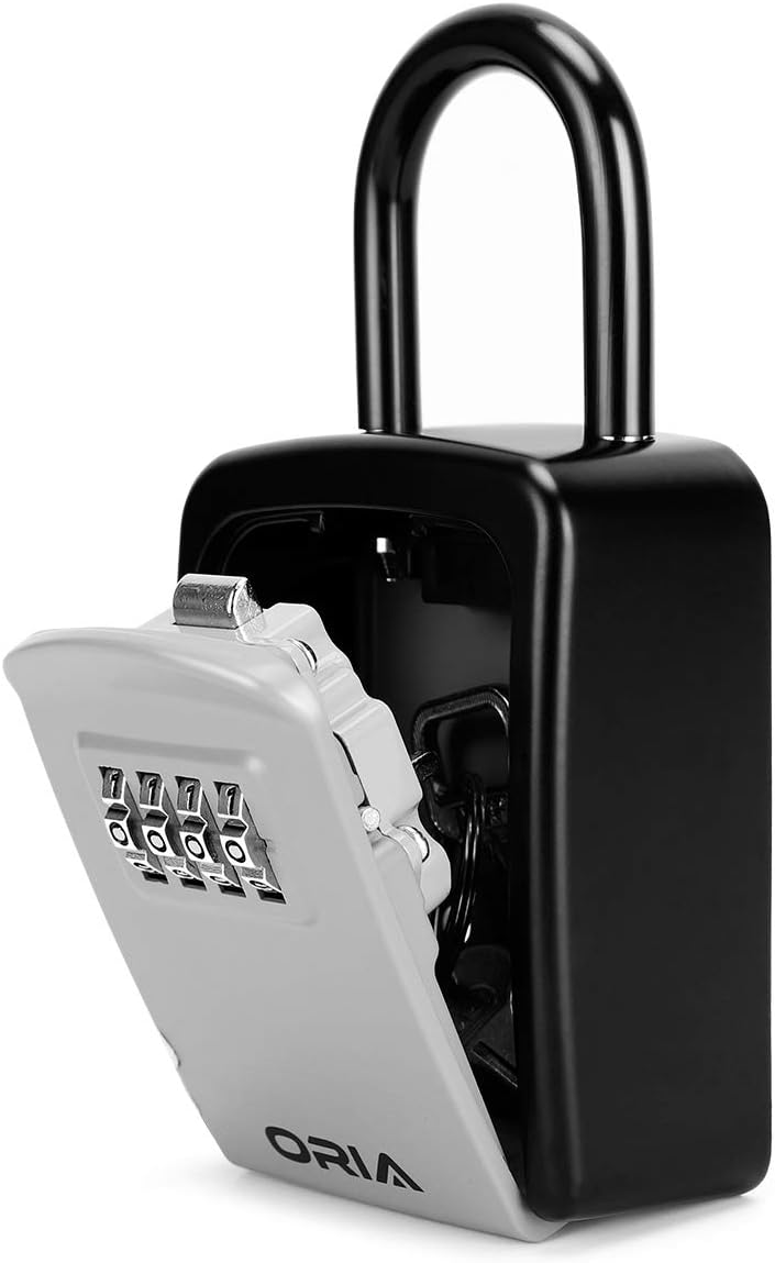 ORIA Key Box Outdoor, Secure Key Storage, Key Safe with Combination