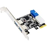 最新型 USB 3.0 PCI-E 拡張カード 外部2ポート+内部19ピンヘッダ PCIeカード 4ピンIDE USB3.0電源コネクタ
