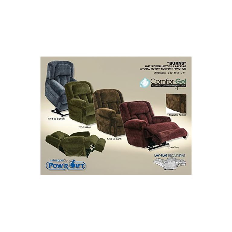 Catnapper Burns 4847 Power Dual Motor Infinate Position Full Lay Out