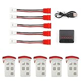 Kingtoys 5PCS Newly Upgrade 3.7V 500MAH Lipo Battery For Syma X5UC/X5UW RC Quadcopter Parts Drone Battery 5 in 1 Charger+Adapter cable