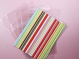 My Craft Supplies 5 7/16 x 7 1/4 A7 + Envelope Size In Resealable Clear Cello Bags Set of 100 - Tape strip on BODY