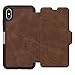OTTERBOX STRADA SERIES Case for iPhone Xs Max - Retail Packaging - ESPRESSO (DARK BROWN/WORN BROWN LEATHER)