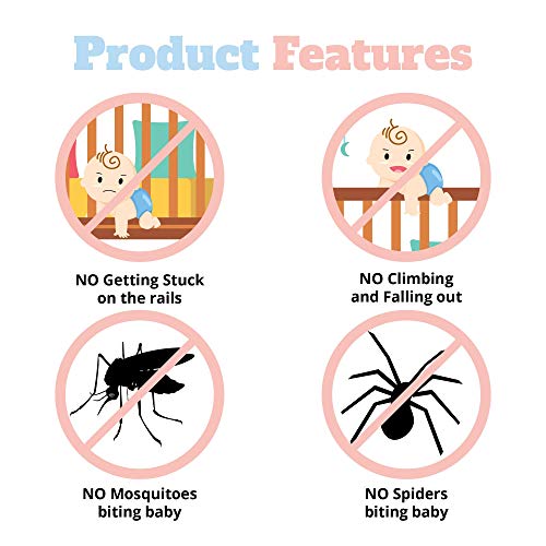 Pro-Baby-Safety-Pop-up-Crib-Tent-Premium-Baby-Bed-Canopy-Netting-Cover-See-Through-Mesh-Nursery-Mosquito-Net-Stylish-and-Sturdy-Unisex-Infant-Crib-Tent-Net-Protect-Your-Baby-from-Falls-or-Bites