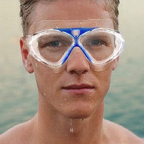 Techno Buzz Deal Adult's Large Frame Vision Clear Silicone Anti-Fog Technology No Leaking UV Protection Swim Glasses (Multicolour)