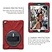 BRAECN Case for 6th Generation 2018,Heavy Duty Kickstand Shockproof Protective 9.7 Kids Case Cover with Hand Strap/Shoulder Strap for 5th Generation case 2017 A1822/A1823/A1893-Red