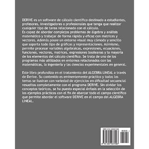 ALGEBRA LINEAL con DERIVE. Ejercicios resueltos (Spanish Edition)