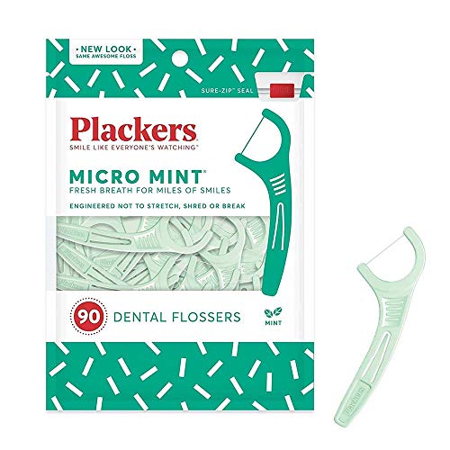 Micro Mint Dental Floss Picks, 90 Count, Pack of 3 (New Version)