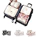 6 Set Packing Cubes，Compression Travel Luggage Organizers with Laundry Bag Shoes Bag for Carry-on Luggage, Suitcase and Backpacking Accessories