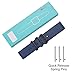 Fintie 20mm Quick Release Watch Bands, Soft Nylon Replacement Strap Band with Adjustable Closure, Navy