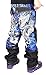 Pizoff Men's Hip Hop Back Graffiti Print Unwashed Baggy Jeans Denim j9001-4-36-Black