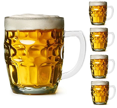 Dimple Stein Beer Mug - 18 Oz (4 Pack) (18 OUNCES)