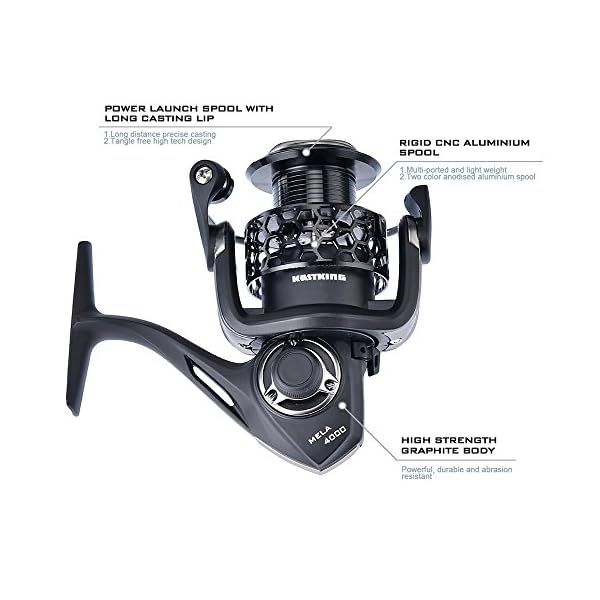KastKing-Mela-II-Spinning-Reel-Light-Smooth-Spinning-Fishing-Reel-10-1-BB-Powerful-Carbon-Fiber-Drag-FREE-Spare-Graphite-Spool-New-for-2017