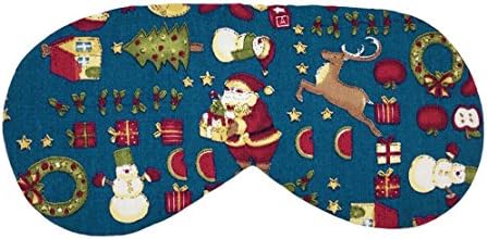 Sleeping Sheep (Merry Christmas) Cute Sleep Mask Comfortable Face Blindfold Soft Eye Masks with Satin for Sleeping, Travel, Shift Work, Naps, Night Blindfold Eyeshade for Men, Women
