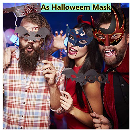 Timeek 14 PCS DIY White Masks Paper Half Face Masquerade Masks Craft Mardi Gras Mask Plain Mask Paintable Blank Christmas Party Mask
