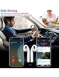 Auriculares inalámbricos estéreo Bluetooth con funda de carga, mini auriculares, micrófono integrado, cancelación de ruido, a prueba de sudor, deportivos, inalámbricos, auriculares Bluetooth