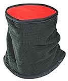SUB Sports Thermal Neck Warmer / Winter Fleece Snood-BLACK (Red Inner) -OS