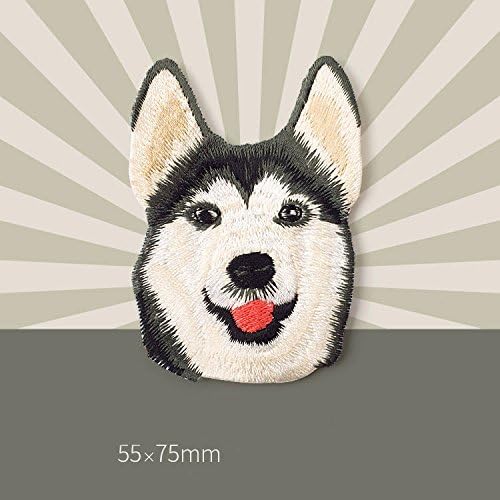 1 Siberian Husky Patch Cute Dog 55x75mm Patch Iron on Patch Sew On Patches back patch R001