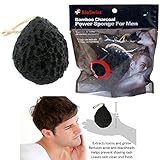 Cleansing Puff Konjac Bamboo Charcoal Sponge XL Skin Care Exfoliator Body Scrub