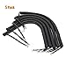 ohCome Telephone Handset Cord, [5Pack 9Feet] Pure-Copper Coiled Telephone Phone Handset Cord Cable, Coiled Length 1.6Ft to 9.0Ft Uncoiled (Black)