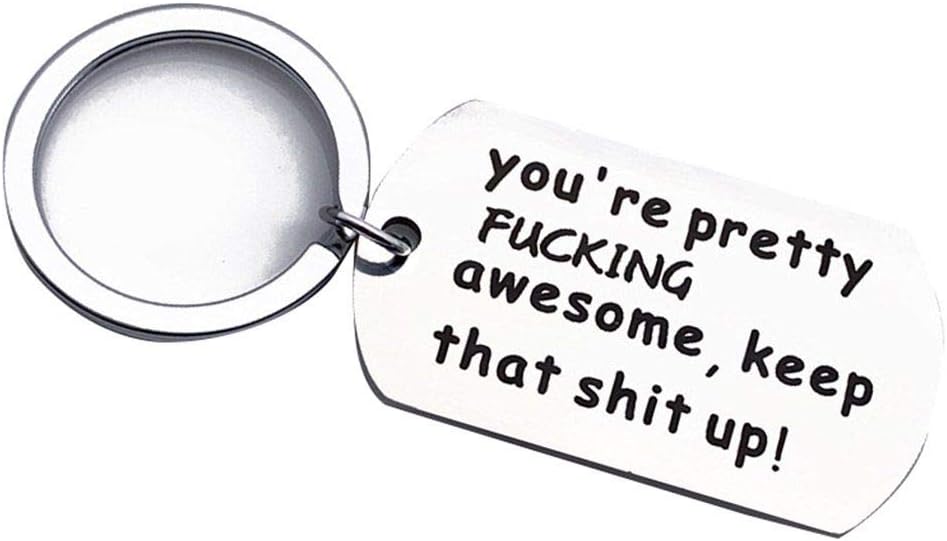 Cdrox You're Pretty Awesome Keychain Daddy Papa Keyring Stainless Steel Personalised Key Ring
