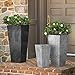 ArtStone 35130 Ella Tall Planter Grey 13.5-inch