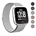 SWEES Metal Bands Compatible Fitbit Versa Smart Watch, Milanese Loop Stainless Steel Metal Replacement Accessories Small Large for Women Men, Black, Champagne, Colorful, Rose Gold, Silver, Grey