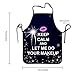 Lily's Rossne Apron for Women and Men, Makeup Keep Calm for Chef Kitchen Cooking Aprons BBQ Bib Apron Great Gift - Accept Customized Apron