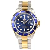 MASTOP Men's 3031 Reginald Analog Quartz Silver Gold Watch