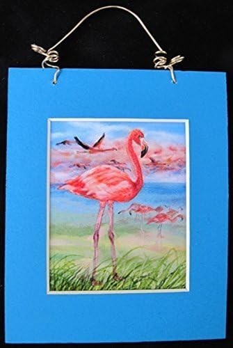Flamingo Magic Koala art magnet mini print from original watercolor painting with hanger