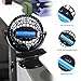 Elechomes EH101 Rechargeable Operated Clip on Mini Desk USB Fan for Home Office Baby Stroller Car Laptop Study Table Gym Camping Tent, Black