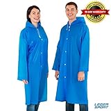 Leger Sport Rain Poncho EVA Waterproof Unisex Women, Men - Lightweight Packable