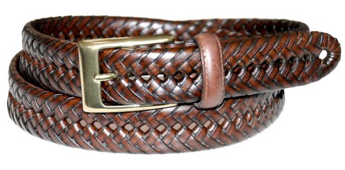 Dockers Men's 1 3/16 in. Glazed Top Braided Belt,Tan,38
