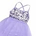 TiaoBug Girls Sequins Ballet Tutu Dress Shiny Sparkle Ballerina Dance Costumes Gymnastics Leotard Skirt Dancewear Purple 4-5