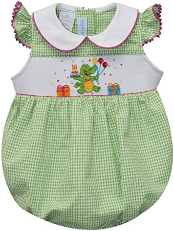 Alligator Birthday Smocked Girls Sunbubble