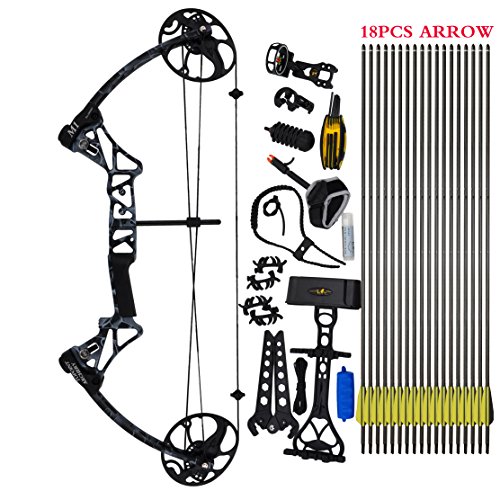 Compound Bow Package, M1 with 19-30 Inch Draw Length, 19-70Lbs Draw Weight, 320fps IBO