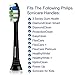 Compatible Philips Sonicare DiamondClean and Exceptional Plaque Control Brush Heads, 8 Pack, Black, HX6068. Up to 6x more Plaque than a Manual Toothbrush. This Product has Patent, Protected by US Law.