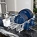 Smart Design Dish Drainer Rack - Large - In Sink or Counter Drying - Steel Metal Wire - Cutlery, Plates, Dishes, Cups, Silverware Organization - Kitchen (White - 17.5 x 5.5 Inch)