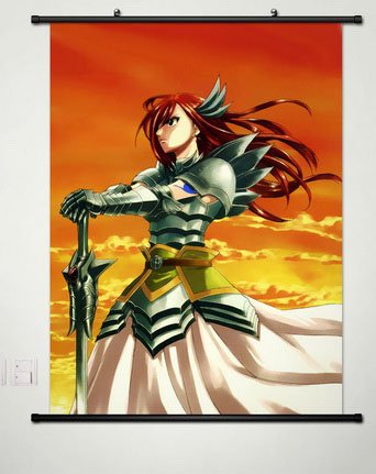 Wall Scroll Poster Fabric Painting For Anime Fairy Tail Erza Scarlet 108