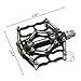 BONMIXC Mountain Bike Pedals Flat Bicycle Pedals Sealed Bearing Metal Platform Road Bike Pedals Black 9/16