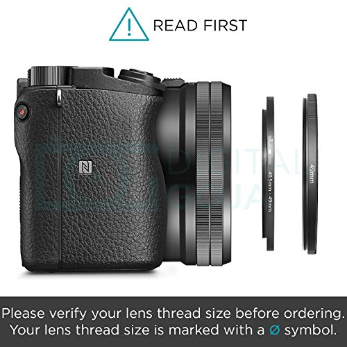 GOJA Altura Photo 40.5-49MM Step-Up Ring Adapter (40.5MM Lens to 49MM Filter or Accessory) + Premium MagicFiber Cleaning Cloth