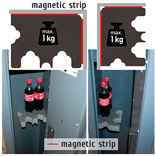 Three Gun Foam Rack - 2 Optical Scopes 1 Without Optics- Rifle Barrel Rest Magnetic Strip - Gun Storage - Weapon Rack Gun Safe Free Standing - Gun Rack Pegboard - Gift Man