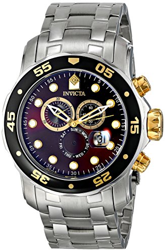 Invicta Men's 80045 Pro Diver Analog Display Swiss Quartz Silver Watch