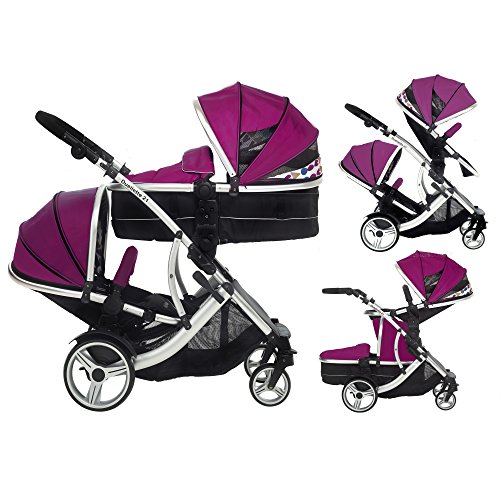 double pushchair for newborn and toddler