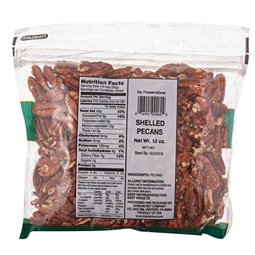 Mariani Nut Company Shelled Pecans Laydown Ziplock, 12 oz