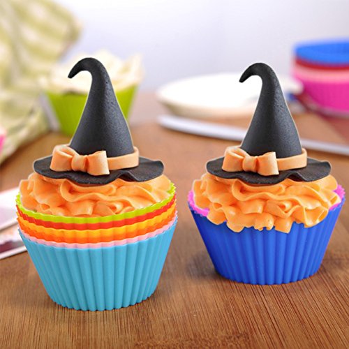 image for Lasten Silicone Cupcake Liners with Pastry Bag and Storage Tank as Bon