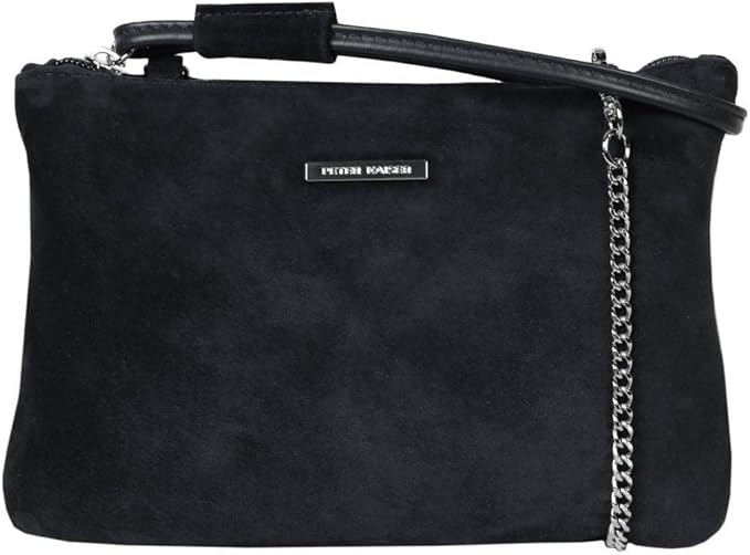 black suede clutch